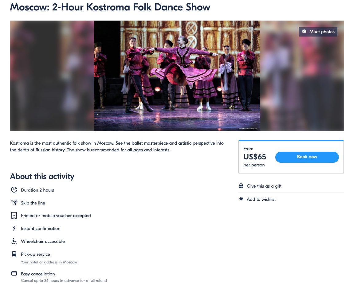 Moscow - Kostroma Folk Dance Show Tickets