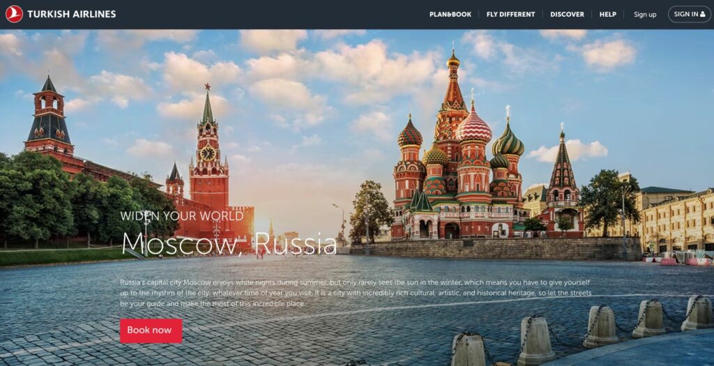 Flights to Moscow and St. Petersburg 2024