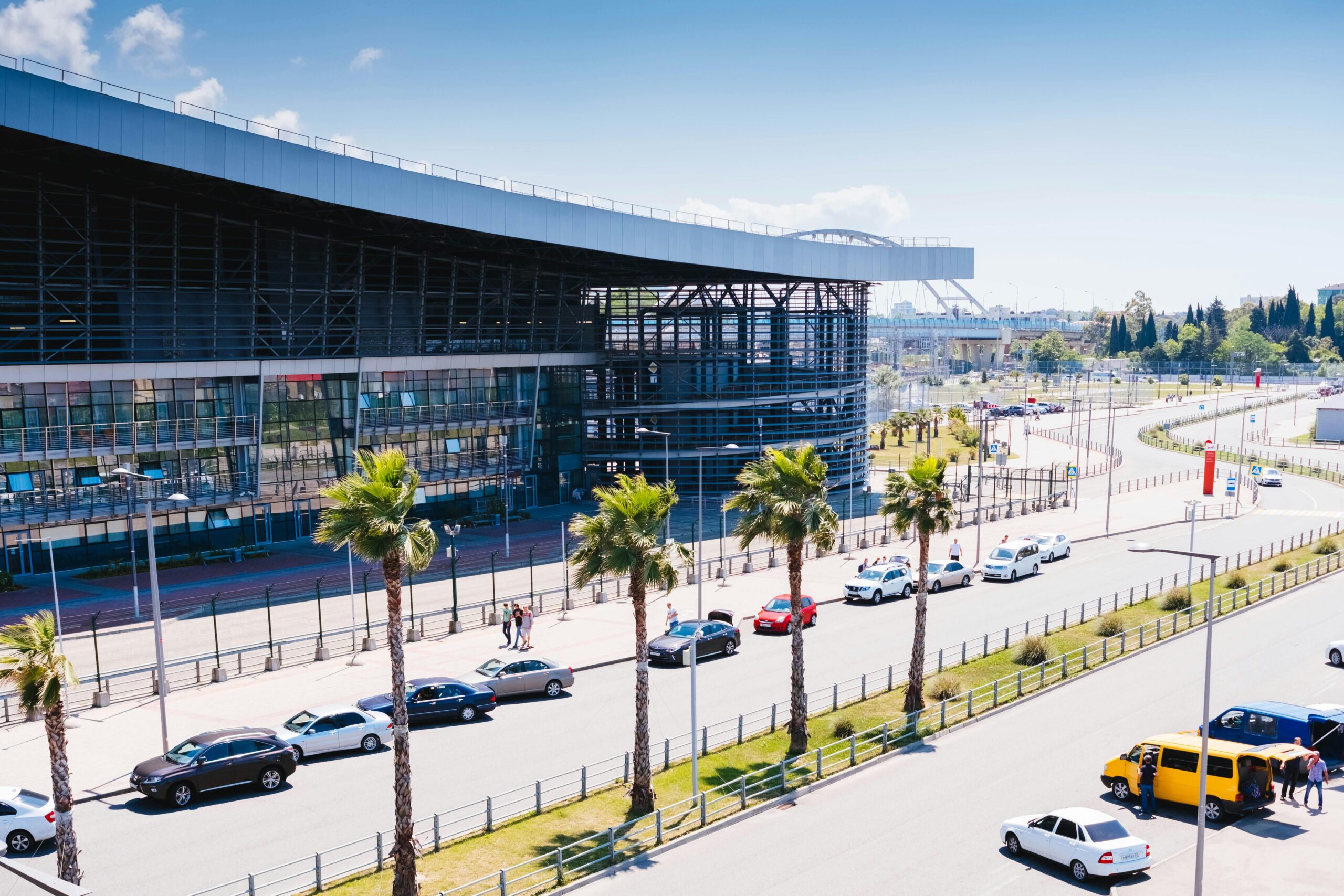 Sochi International Airport (AER) terminal in Adler, 30 km from central Sochi