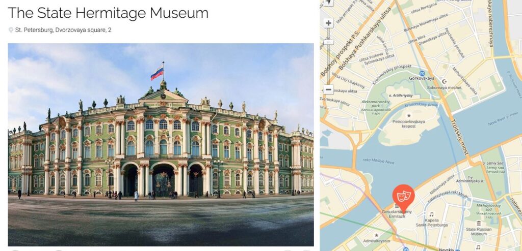 The Hermitage Museum in the Winter Palace of St. Petersburg