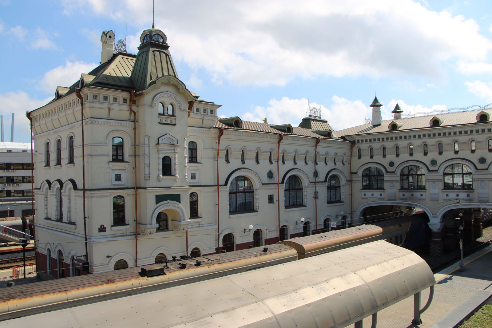 The historic building of Vladivostok railway station, the end of the Trans-Siberian